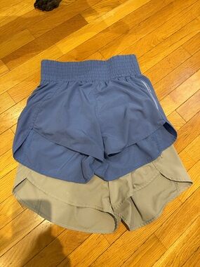 2 Pairs - Blue & Gray Layered Athletic Shorts